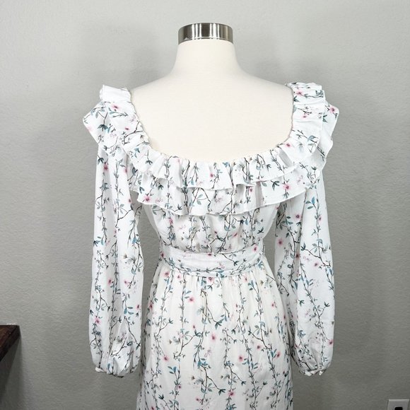 Tularosa Brooklyn Dress in Ivory Vine Floral - Picture 5 of 14